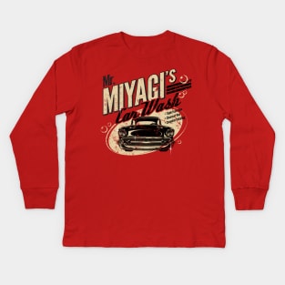 Mr Miyagi car Wash Kids Long Sleeve T-Shirt